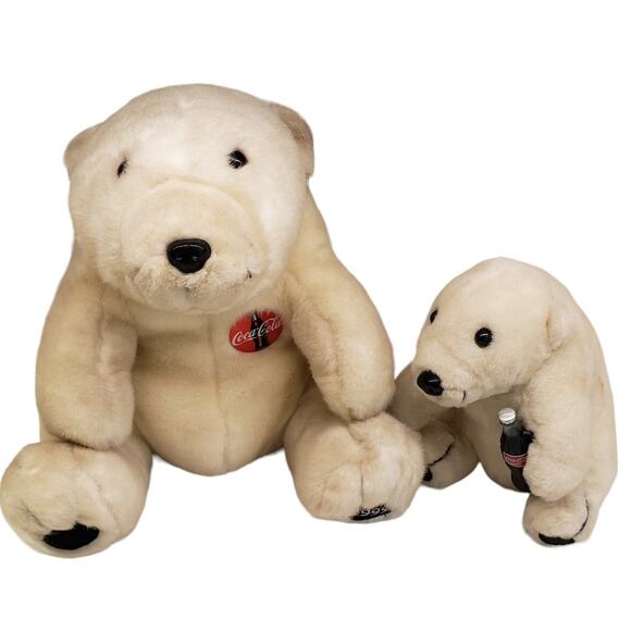 Vintage 1993 Coca Cola Polar Bears Plush Coca-Cola Company Bears Collectables - Picture 16 of 16